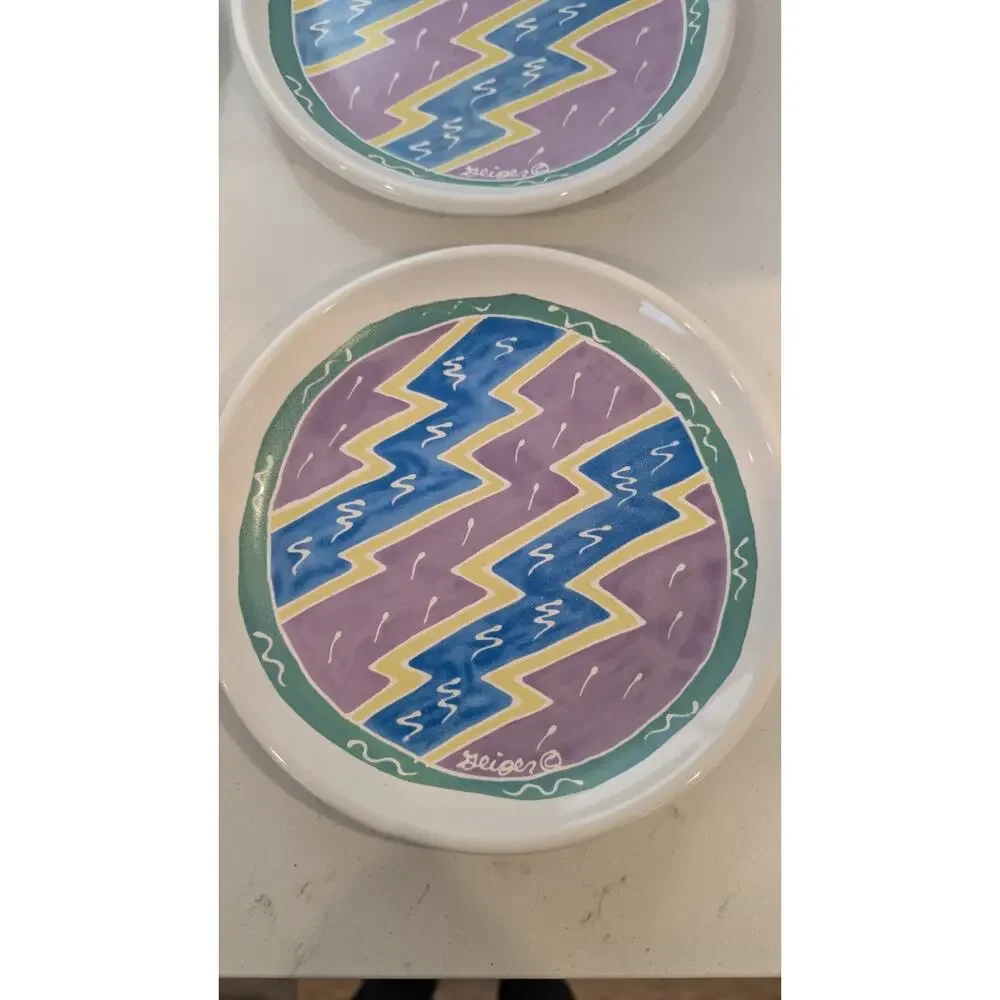 1987 Chaleur Judith Geiger Set Of 6 Salad Plates 8